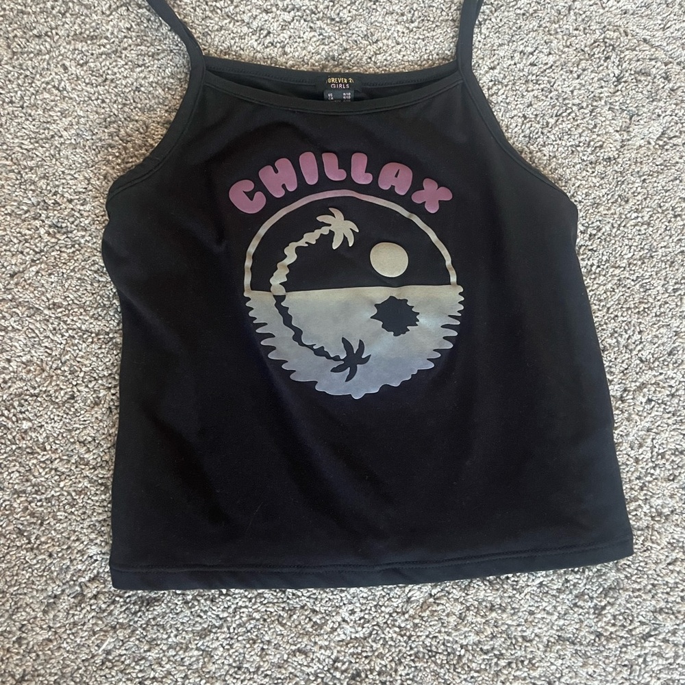Black soft tank top
